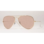 Aviator Large Metal - Gold - Crystal Brown Silver Mirror | Col001/3E